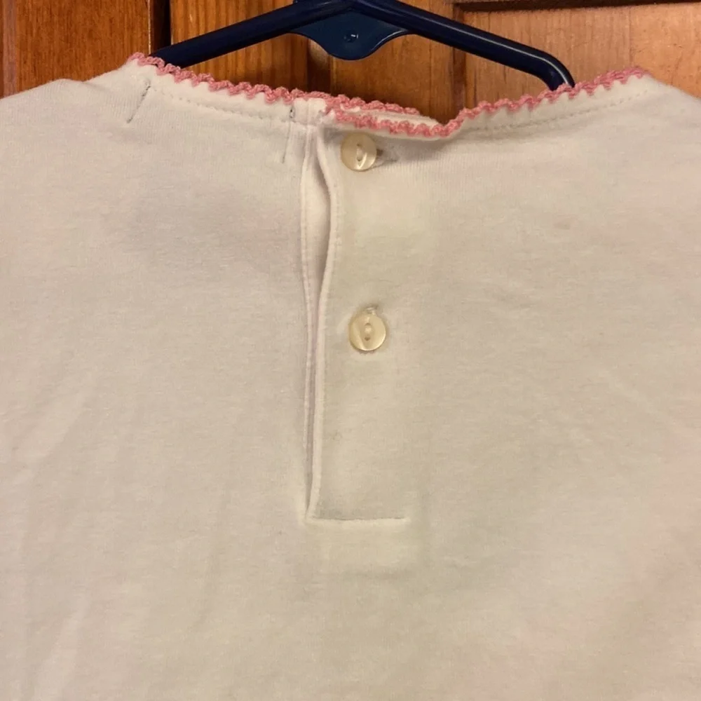 Ralph Lauren Bell Sleeve Sqaure Neck Toddler Top Floral Embroidered White 4/4T